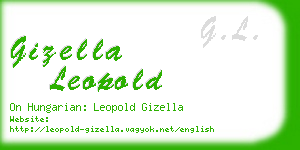 gizella leopold business card